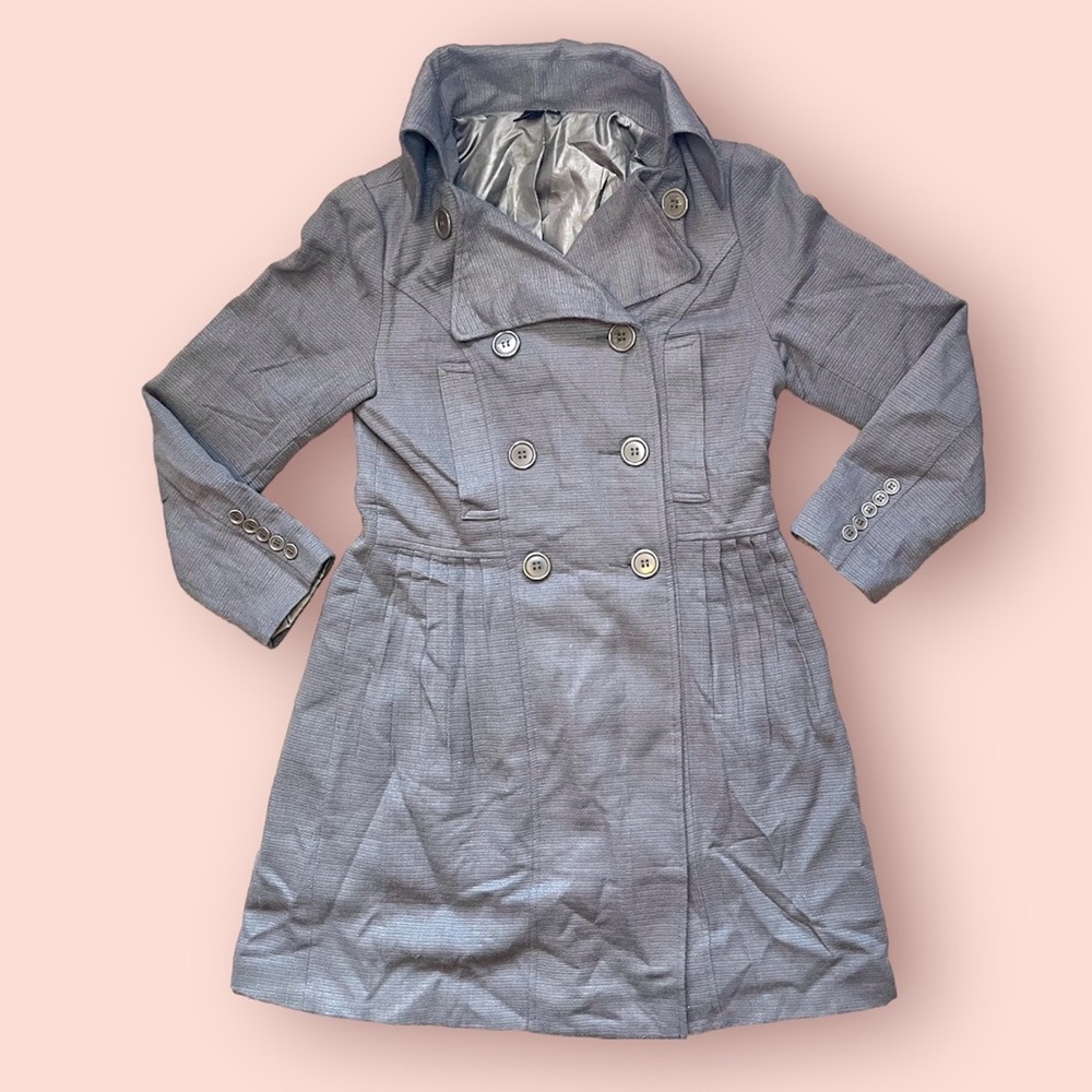 Wool Pea Coat Women’s Size Small Gray Jacket Business Casual